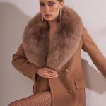 Light Brown Soft Cashmere Fur Coat